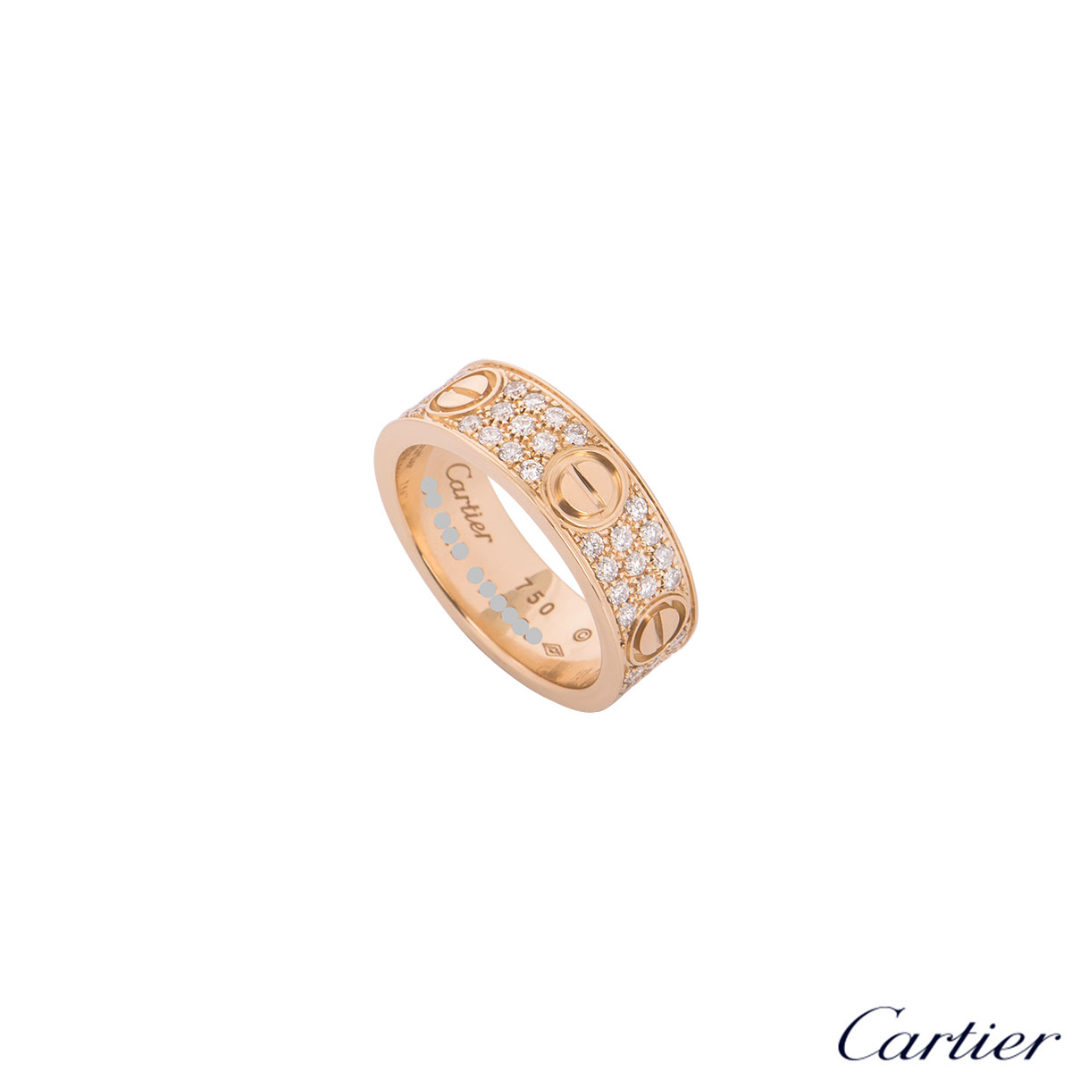 cartier love ring rose gold diamonds